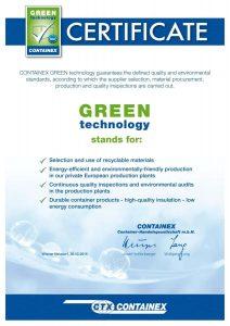 Сетификат Green Технологии